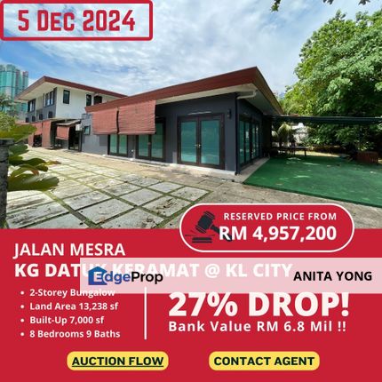 Double Storey Bungalow at Jalan Mesra Kg Datuk Keramat KL City, Kuala Lumpur, Keramat