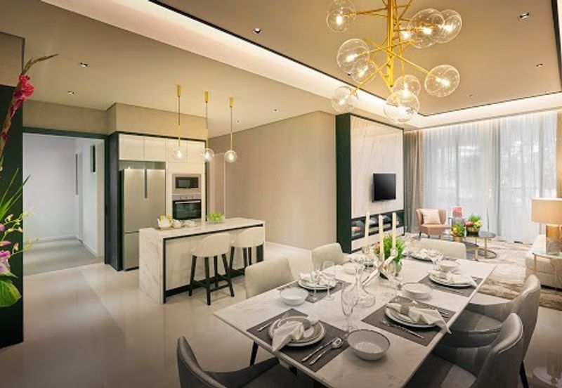 [NEW FREEHOLD 5G CONDO] 3Room 900Sqft 2 Carpark | 0% DownPayment & Fully Furnished