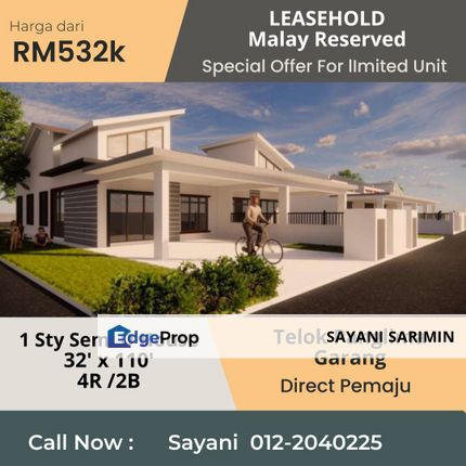 Rumah Semi - D Harga Paling Murah di Telok Panglima Garang, Selangor, Telok Panglima Garang