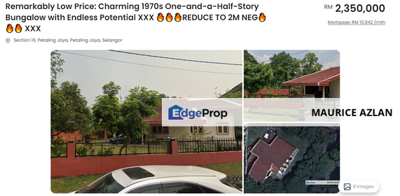 Remarkably Low Price: Charming 1970s One-and-a-Half-Story Bungalow with Endless Potential XXX 🔥🔥🔥REDUCE TO 2M NEG🔥🔥🔥 XXX, Selangor, Petaling Jaya