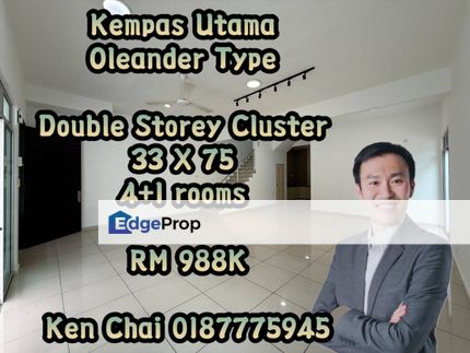 Double storey cluster@ tmn kempas utama, Johor, Johor Bahru