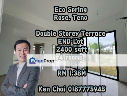 double storey end lot@ eco spring rose, Johor, Johor Bahru