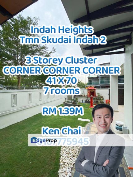 3 storey cluster@ indah height, Johor, Skudai