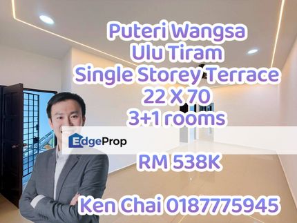 single storey terrace@ puteri wangsa, Johor, Ulu Tiram