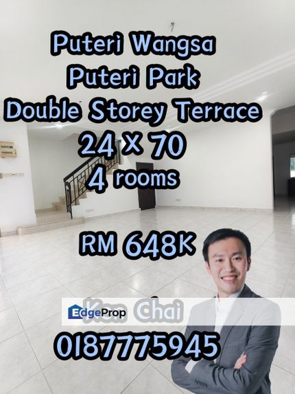 double storey terrace@ puteri wangsa puteri park, Johor, Ulu Tiram