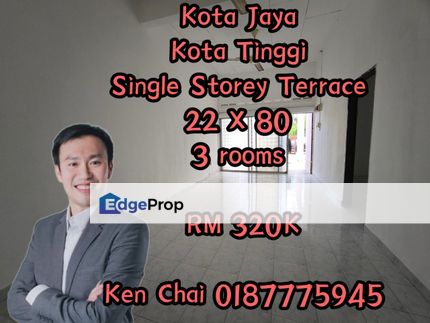 single storey terrace@ kota jaya, Johor, Kota Tinggi