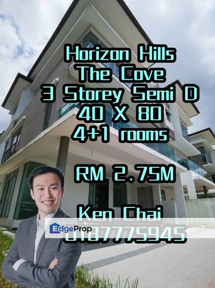 3 storey semid@ the cove horizon hills, Johor, 