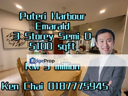 3storey semid@ puteri harbour, Johor, Johor Bahru