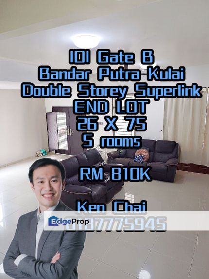 double storey superlink@ bndr putra kulai, Johor, Segamat