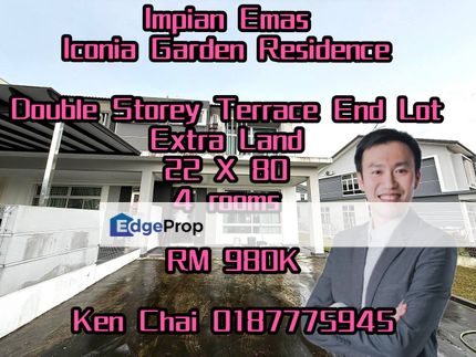 double storey terrace endlot@ impian emas, Johor, Skudai