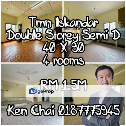 double storey semid@ taman iskandar, Johor, Johor Bahru