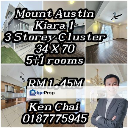 3 storey cluster@ austin height, Johor, Johor Bahru