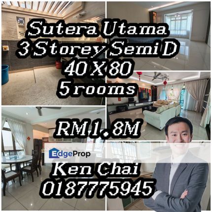 3storey semid@ tmn sutera utama, Johor, Skudai
