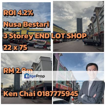  3 Storey End Lot Shop @ Nusa Bestari, Johor, 