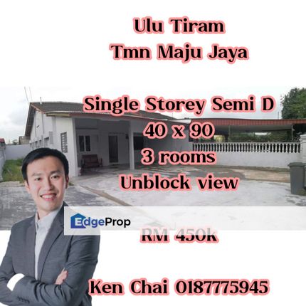 single storey semid@ taman maju jaya, Johor, Ulu Tiram