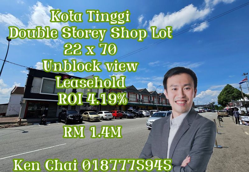 double storey shop@ kota tinggi shop