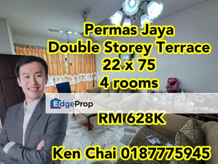 double storey terrace@ jln permas 3, Johor, Permas Jaya/Senibong