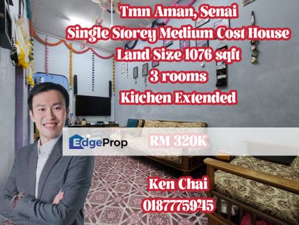 Single storey medium cost@ taman aman, Johor, Senai