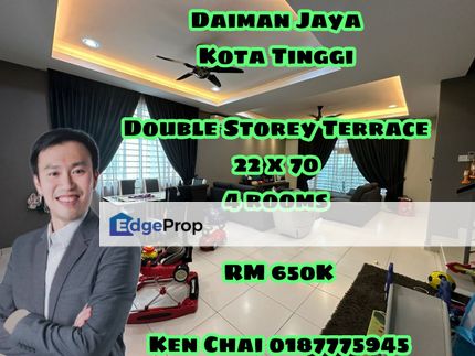 double storey endlot@ taman daiman jaya, Johor, Kota Tinggi