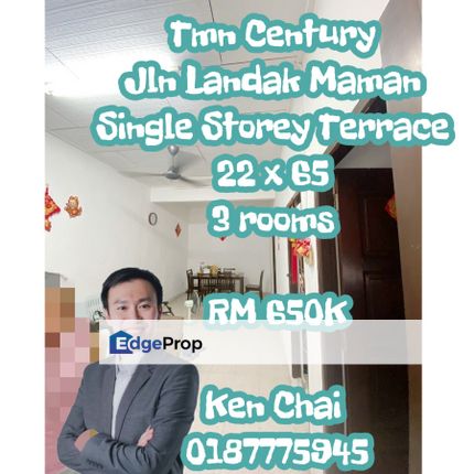 single storey terrace@ tmn century, Johor, Johor Bahru