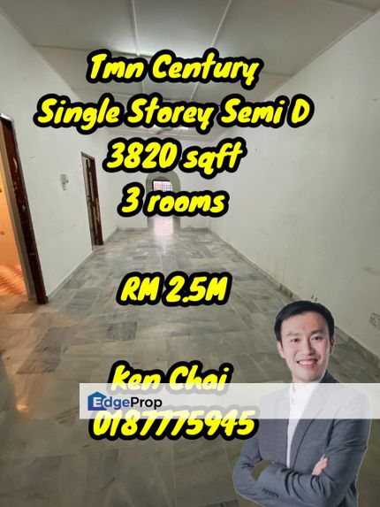 single storey semid@ taman century, Johor, Johor Bahru