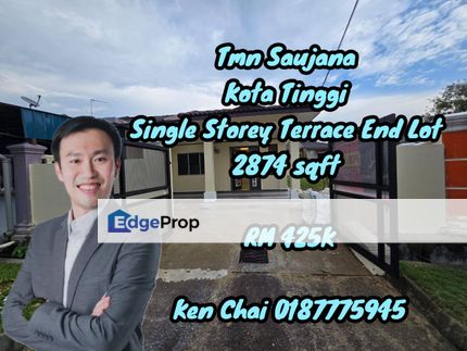 single storey endlot@ tmn sri saujana, Johor, Kota Tinggi