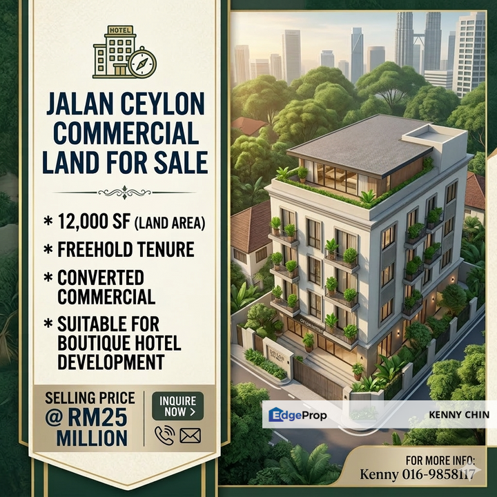 Jalan Ceylon Commercial Land For Sale, @ Bukit Bintang, Kuala Lumpur, Bukit Bintang