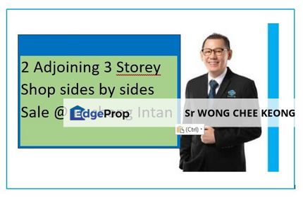 2 Adjoining 3 Storey  Shop sides by sides Sale @ Puchong Intan, Selangor, Puchong