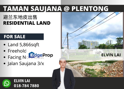 Taman Saujana @ Plentong / Residential Land for Sale / Nearby Molek, Johor, Plentong