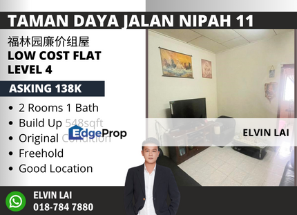 Taman Daya Jalan Nipah 11 / Low Cost Flat / Original Condition, Johor, Johor Bahru