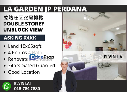 LA Garden @ JP Perdana / Double Storey / Unblock View / 24hrs G&G, Johor, Johor Bahru