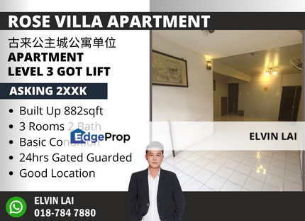 Rose Villa Apartment @ Putri Kulai Level 3 Got Lift , Johor, Kulai