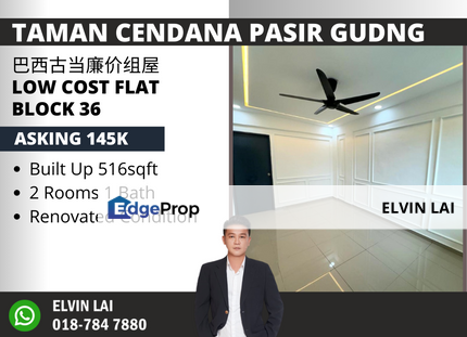 Taman Cendana Pasir Gudang Low Cost Flat Renovated Unit, Johor, Pasir Gudang