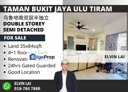 Taman Bukit Jaya Ulu Tiram Double Storey Semi D For Sale, Johor, Ulu Tiram