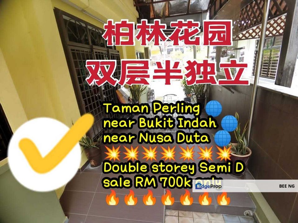 Jalan Layang Taman Perling 2 Storey Semi D Lowest For Sale Rm700 000