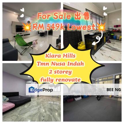 Taman Nusa Indah Kiara Hill 2 Storey Renovated , Johor, Nusajaya