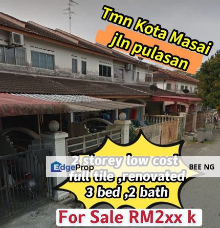 Taman Kota Masai Pasir Gudang 2 storey low cost fully renovated full tile., Johor, Pasir Gudang