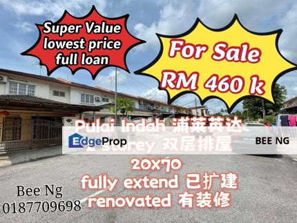 Taman Pulai Indah Kangkar Pulai 2 Storey 20x70 Fully Extend Renovated, Johor, Kangkar Pulai