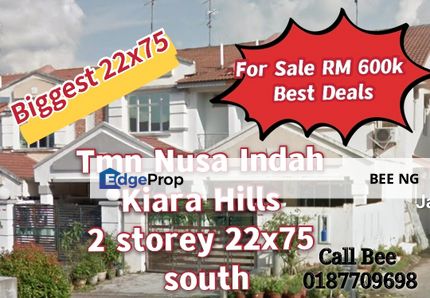 Taman Nusa Indah @ Kiara Hill 2 Storey 22x75 biggest Limited Unit  , Johor, Nusajaya