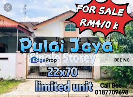 Pulai Jaya Single Storey 22x70 Unblock good condition , Johor, Kangkar Pulai