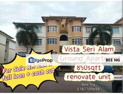 Vista Seri Alam Apartment Ground Floor Rare Unit Nice Renovate Full Loan , Johor, Masai