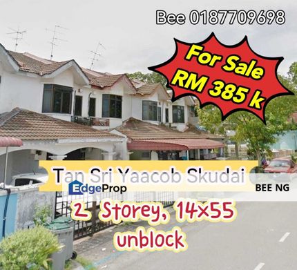 Taman Sri Yaacob Skudai 2 Storey Med Cost Full Loan Good Condition Lowest Price , Johor, Skudai