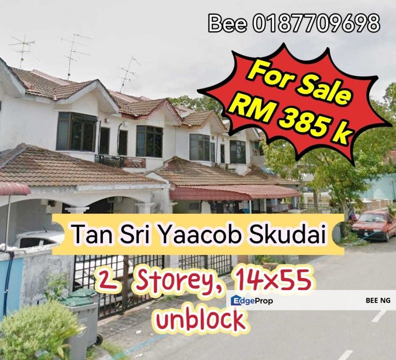 Taman Sri Yaacob Skudai 2 Storey Med Cost Full Loan Good Condition