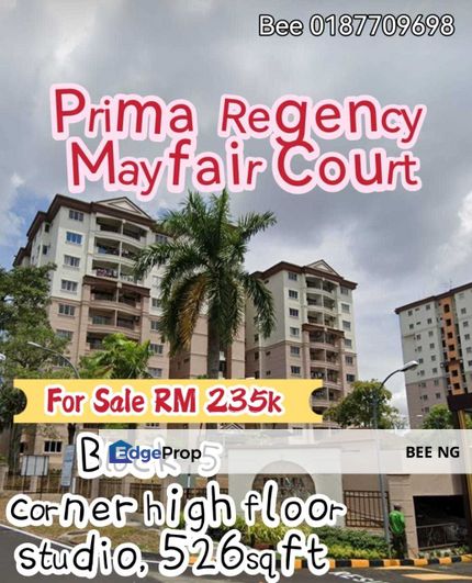 Prima Regency Mayfair Court Studio Good Condition Full Loan , Johor, Plentong