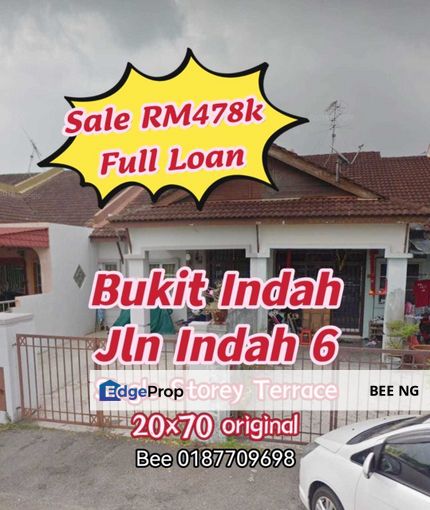 Bukit Indah Jalan Indah 6 Single Storey 20x70 full loan , Johor, Johor Bahru