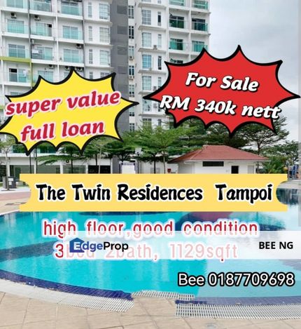 The Twin Residences @ Tampoi 3bedroom Sale At Loss Full Loan , Johor, Tampoi