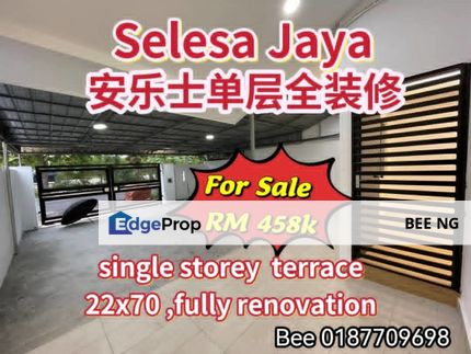 Selesa Jaya Skudai Single Storey 22x70 fully renovate , Johor, Skudai