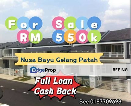 Gelang Patah Taman Nusa Bayu 2 Storey Terrace 20x70 Full Loan Cash Back  , Johor, Nusajaya