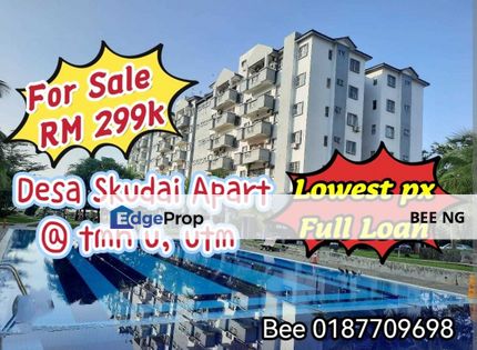 Desa Skudai Apartment @ Taman Universiti , UTM Lowest price Full Loan  , Johor, Skudai