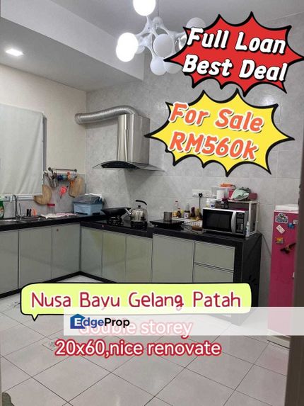 Taman Nusa Bayu Gelang Patah 2 Storey Terrace Nice Renovate Full Loan , Johor, Nusajaya